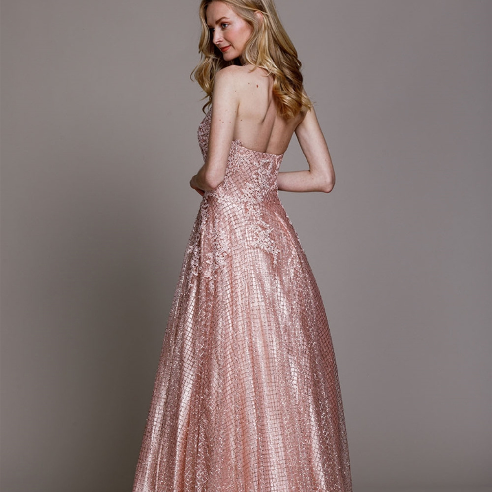Blush Sleeveless Bridesmaid Long Dress - Picture 2 of 3